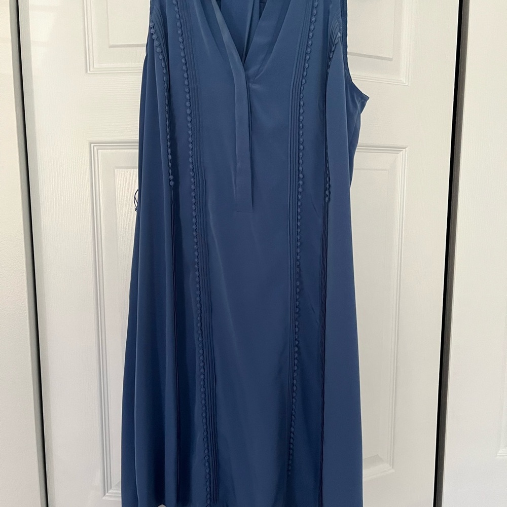 Ann Taylor Blue Sleeveless Dress
